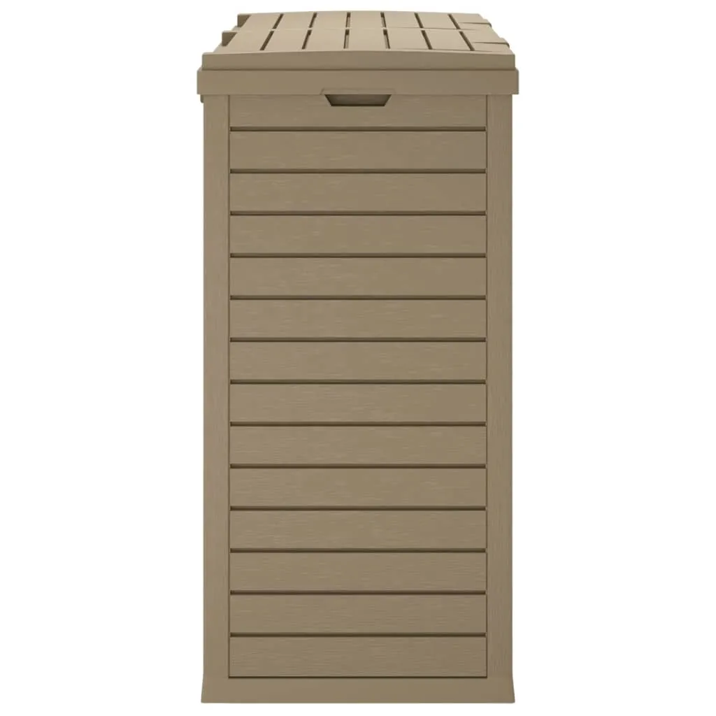Outdoor Garbage Bin Light Brown 78x41x86 cm Polypropylene