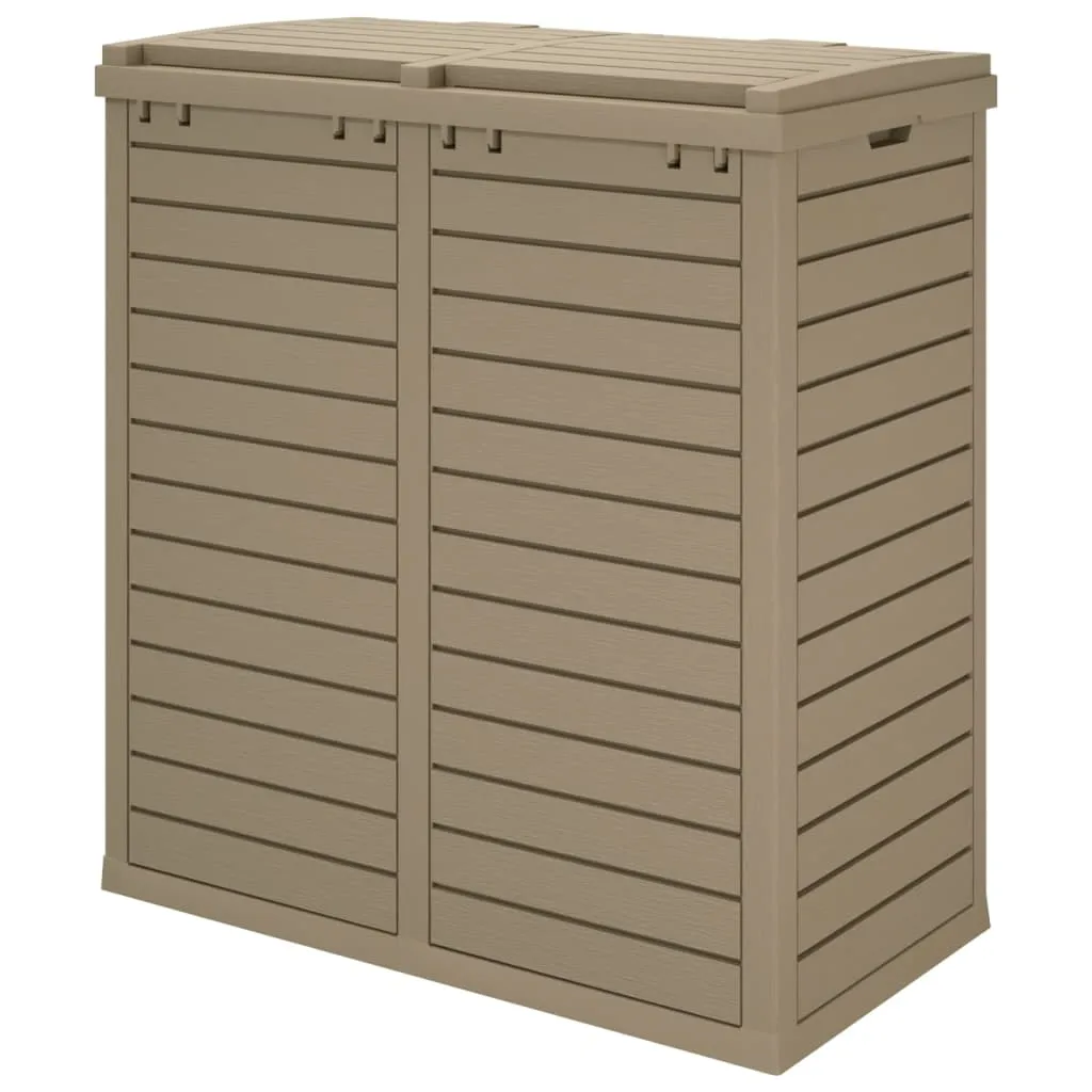 Outdoor Garbage Bin Light Brown 78x41x86 cm Polypropylene