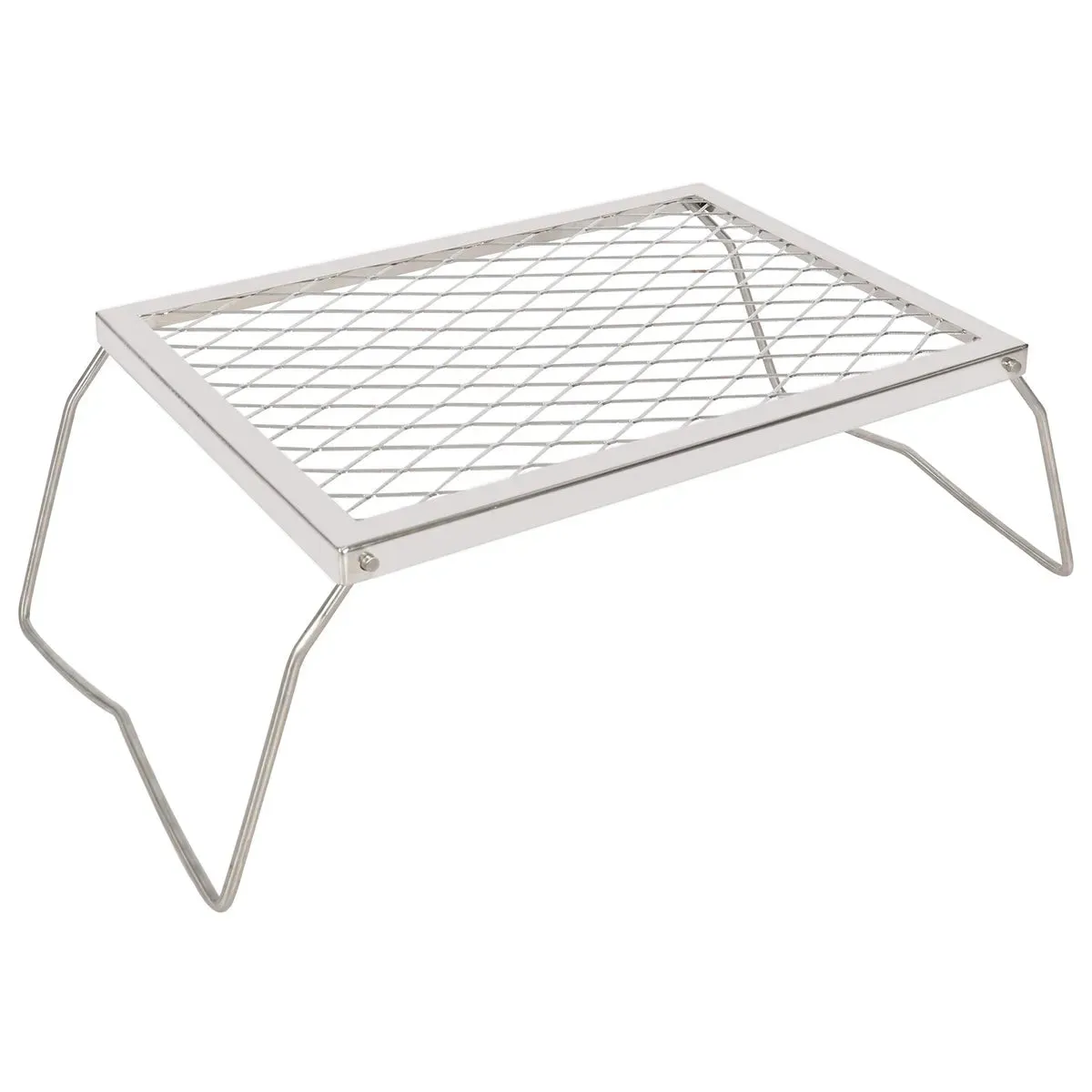 Portable Folding Campfire Grill 304 Stainless Steel Grate with Carrying Bag
