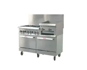 Range 60 in. - 6 Burners - 24 in. Raised Griddle