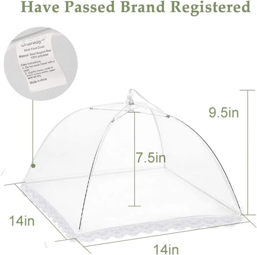 Reusable and Collapsible 3 or 6 Pack Food Covers