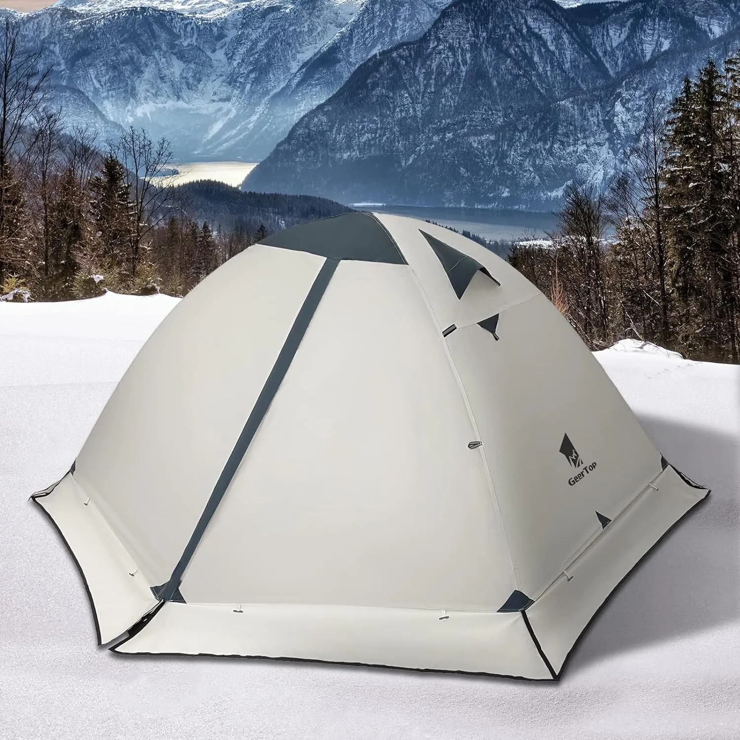 Tente de Camping 2 Personnes, Confortable et Compacte Dme Tente tanche Double Couche ultra Lgre Design Moderne Camping Randonne | Fitnessterapy