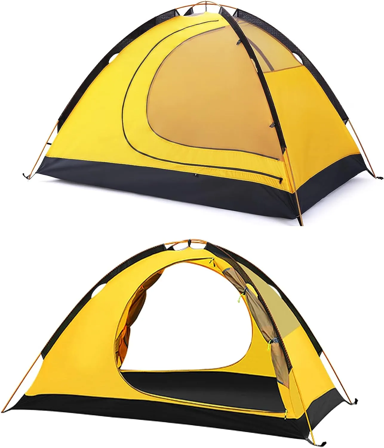 Tente de Camping 2 Personnes, Confortable et Compacte Dme Tente tanche Double Couche ultra Lgre Design Moderne Camping Randonne | Fitnessterapy