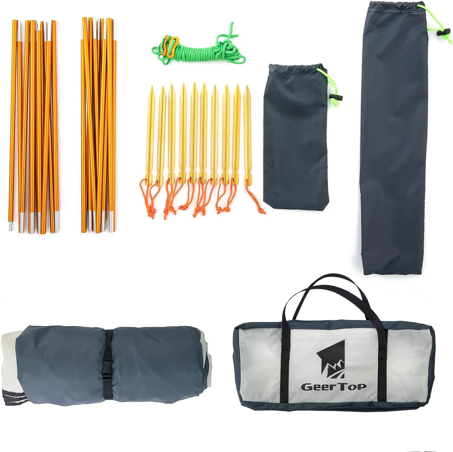 Tente de Camping 2 Personnes, Confortable et Compacte Dme Tente tanche Double Couche ultra Lgre Design Moderne Camping Randonne | Fitnessterapy
