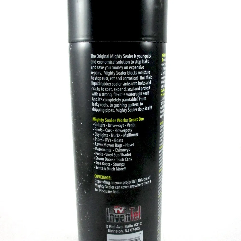 The Original Mighty Sealer Flexible Rubber Coating Sealant Black 15oz Spray Can