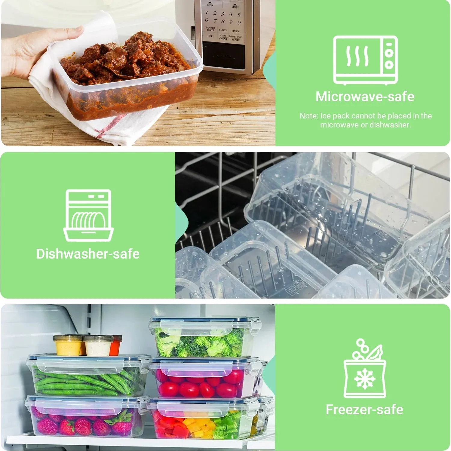 TINANA Food Storage Containers with Airtight Lids: 52 PCS Kitchen Storage Containers for Pantry Organizers and Storage, BPA-Free Meal Prep Container with Labels & Marker