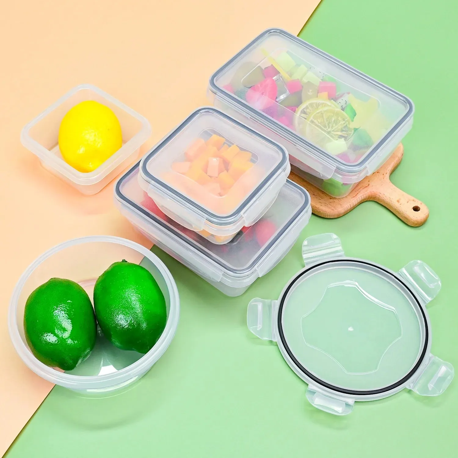 TINANA Food Storage Containers with Airtight Lids: 52 PCS Kitchen Storage Containers for Pantry Organizers and Storage, BPA-Free Meal Prep Container with Labels & Marker