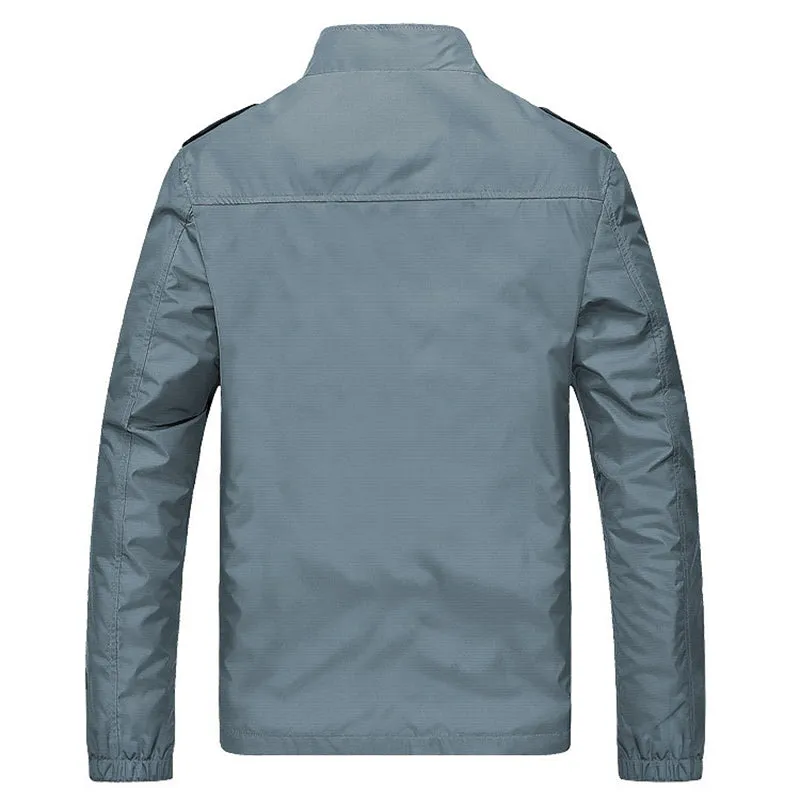 West Louis Autumn Solid Stand Collar Windproof Jacket