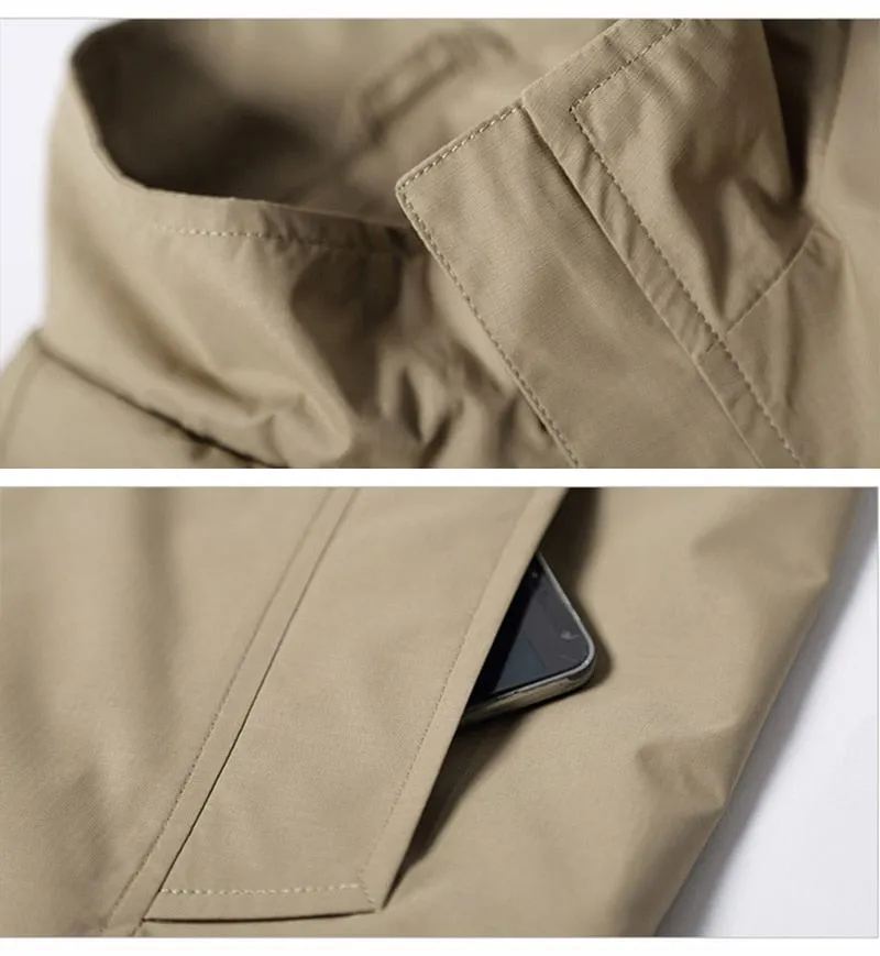 West Louis Autumn Solid Stand Collar Windproof Jacket