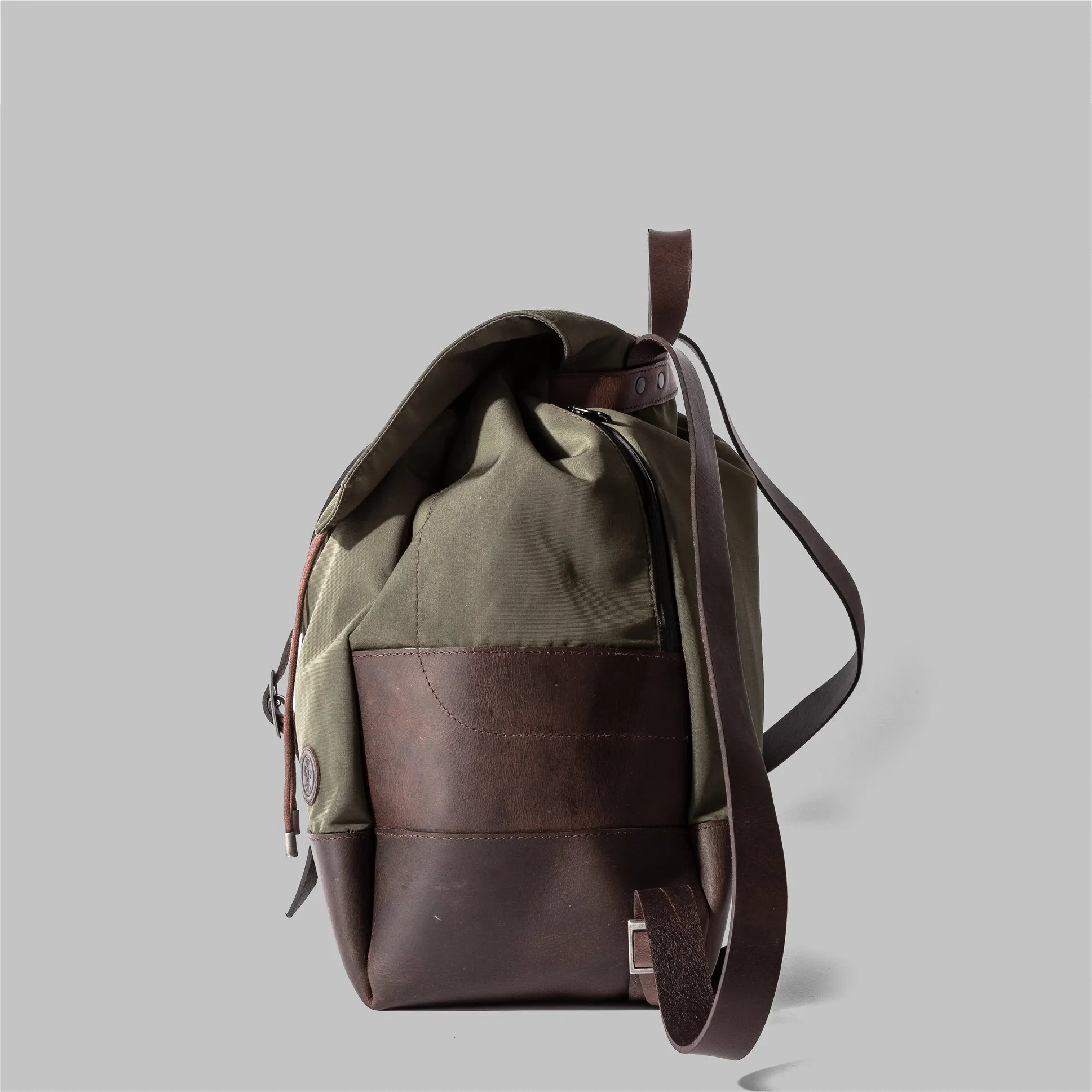 Weston Olive Green Nylon Rucksack